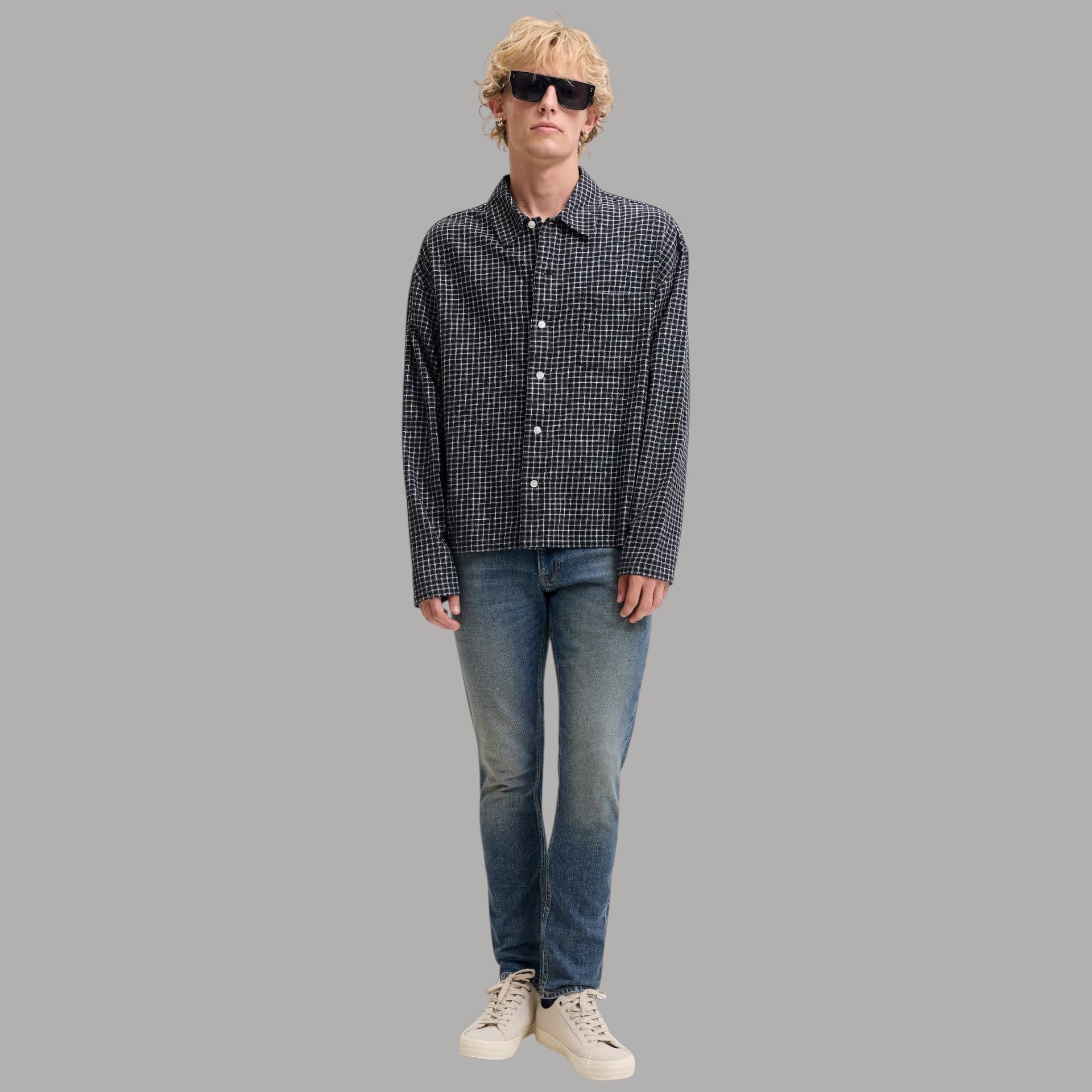 Jeans slim fit Jack Jones Glenn con vestibilità a vita media - 4