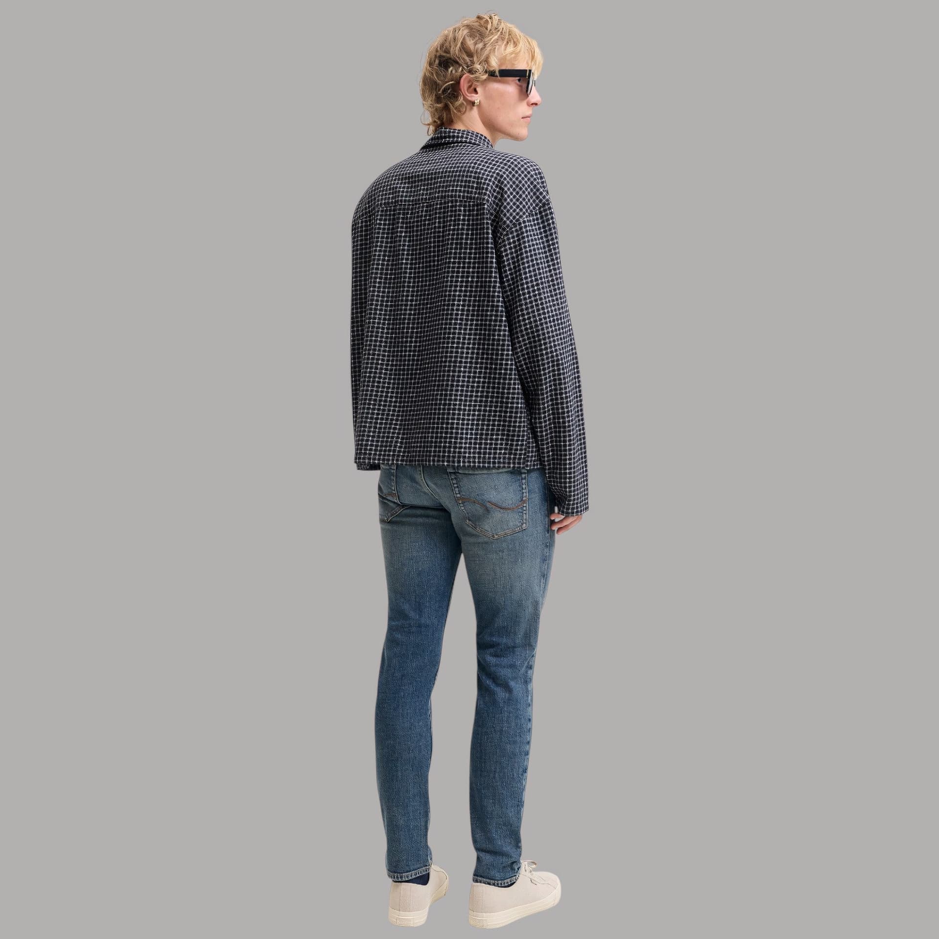 Jeans slim fit Jack Jones Glenn con vestibilità a vita media - 6