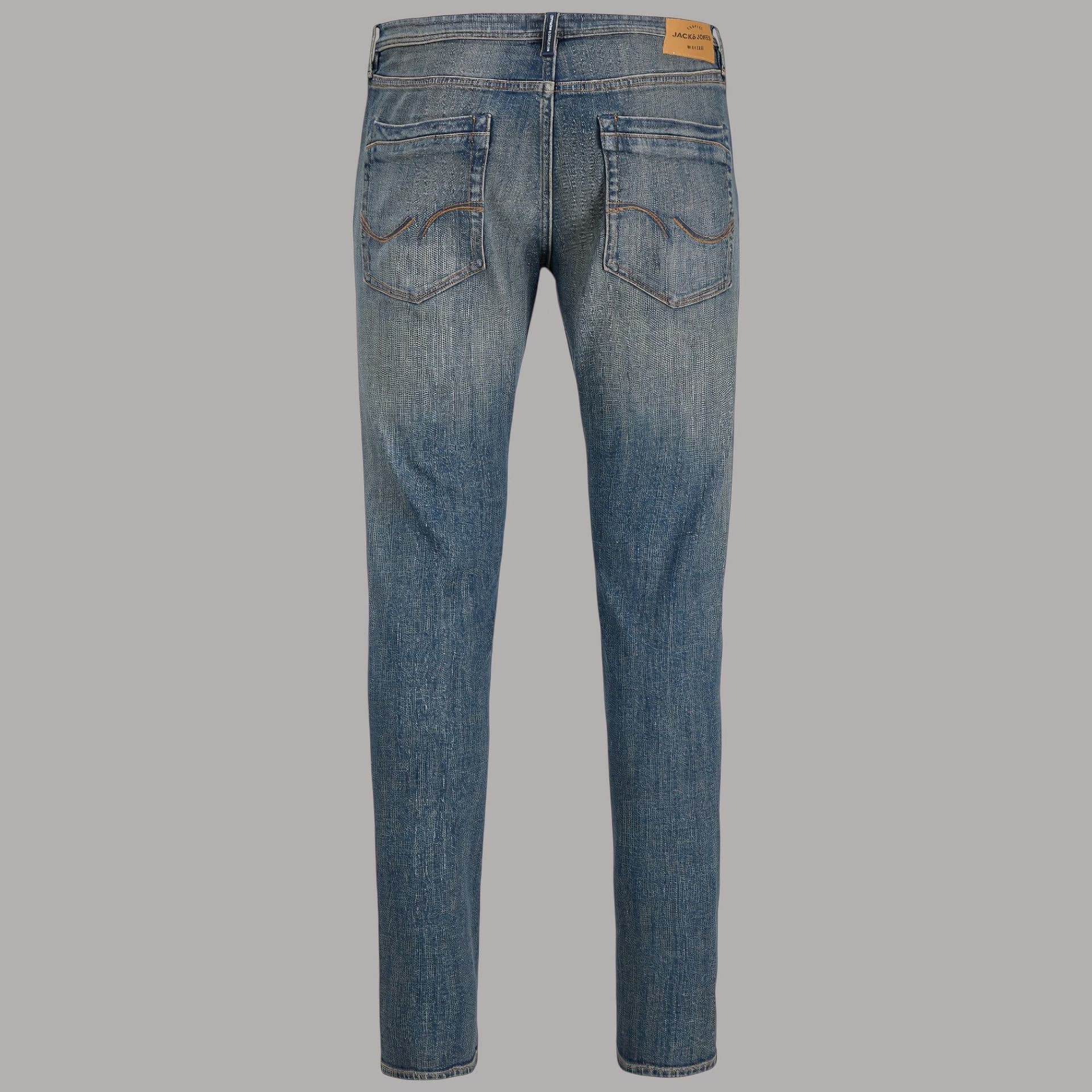 Jeans slim fit Jack Jones Glenn con vestibilità a vita media - 8