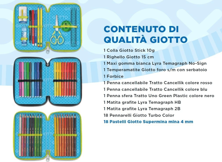 Giotto - Astuccio 3 Zip Giotto Premium Supermina Rosso (F963000) - 5