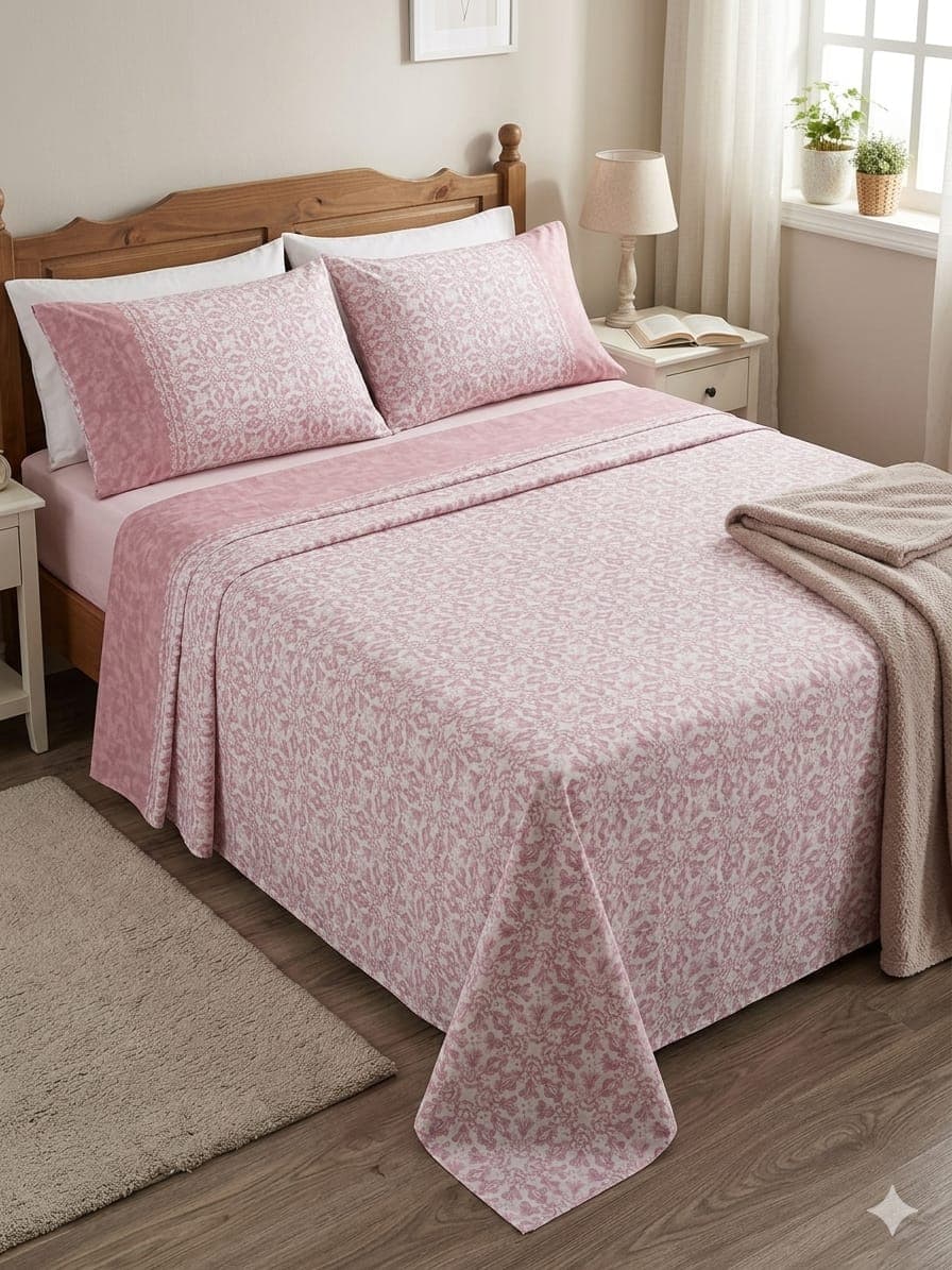 Completo Lenzuola Matrimoniale Tessier Varianti Assortite in Cotone - 8