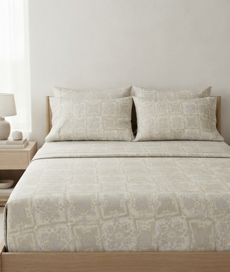 Completo Lenzuola Matrimoniale Tessier Varianti Assortite in Cotone - 10