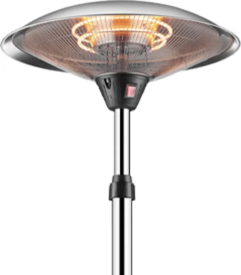 Fungo Elettrico con Resistenza in Fibra di Carbonio Potenza 1000-2000W Altezza 190-210cm Calore Istantaneo Basso Consumo e Spegnimento Automatico | Dimensioni 100.00 × 30.00 × 30.00 cm | EAN 8008523011703 - 2