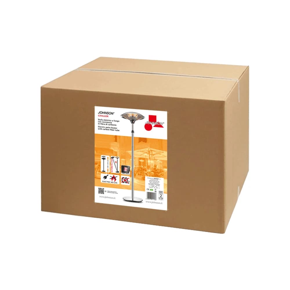 Fungo Elettrico con Resistenza in Fibra di Carbonio Potenza 1000-2000W Altezza 190-210cm Calore Istantaneo Basso Consumo e Spegnimento Automatico | Dimensioni 100.00 × 30.00 × 30.00 cm | EAN 8008523011703 - 3