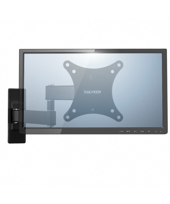 btv-1326LITE | Dimensioni 20.00 × 15.00 × 10.00 cm | Staffa TV Vultech BTV-1326LITE da parete per schermi 13-26", portata 15 kg, VESA 75 x 75 o 100 x 100 mm, snodo con rotazione 180° e inclinazione da -10° a +3° - 2