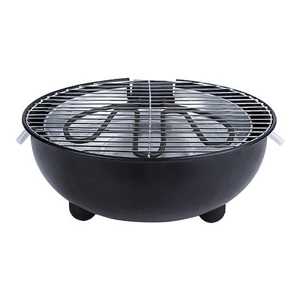 Tristar BQ-2880 Barbecue Elettrico da Tavolo 1250 W con Griglia Rotonda da 30 cm, Struttura in Metallo Nero, Griglia Regolabile in Altezza, Vaschetta Raccogli Grasso, Facile da Pulire, EAN 8713016036124