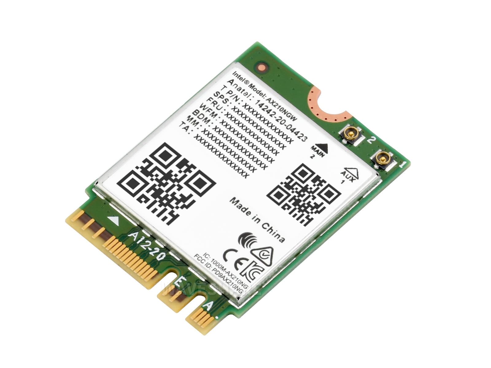Intel Wi-Fi 6E AX210 Modulo Wireless Interno M.2 2230 per PC e Notebook, Velocità fino a 2400 Mbit/s, Tri-Band 2,4/5/6 GHz, Bluetooth, Antenne 2×2, Interfaccia PCI Express, Standard 802.11ax | EAN 5704174797876 - 2