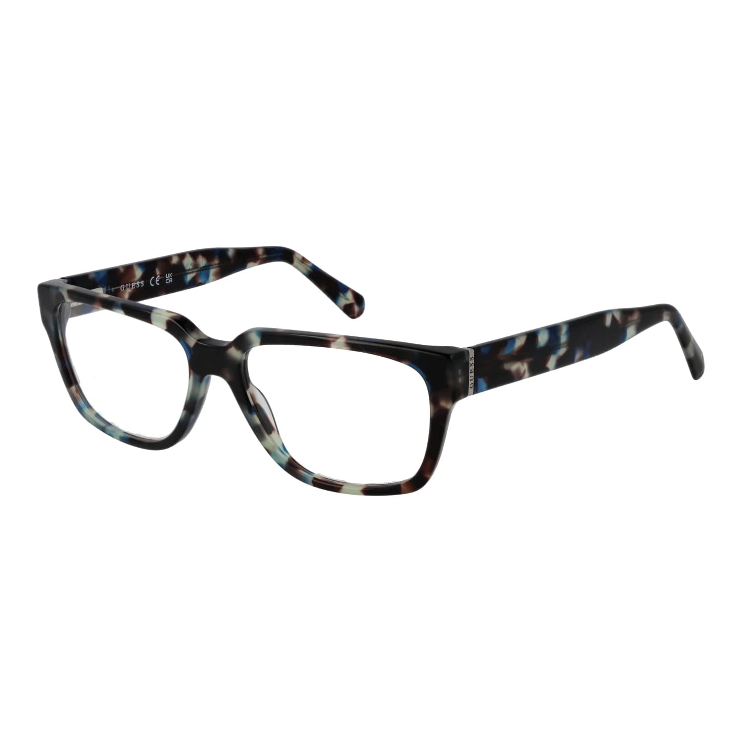 Guess GU50150 092 Montatura da Vista da Uomo Rettangolare Full Rim in Acetato Verde Chiaro, Calibro 55 mm, Ponte 16 mm, Aste 145 mm, Cerniera Standard, Compatibile con Lenti Graduate e Progressive, EAN 0889214509192 - 3