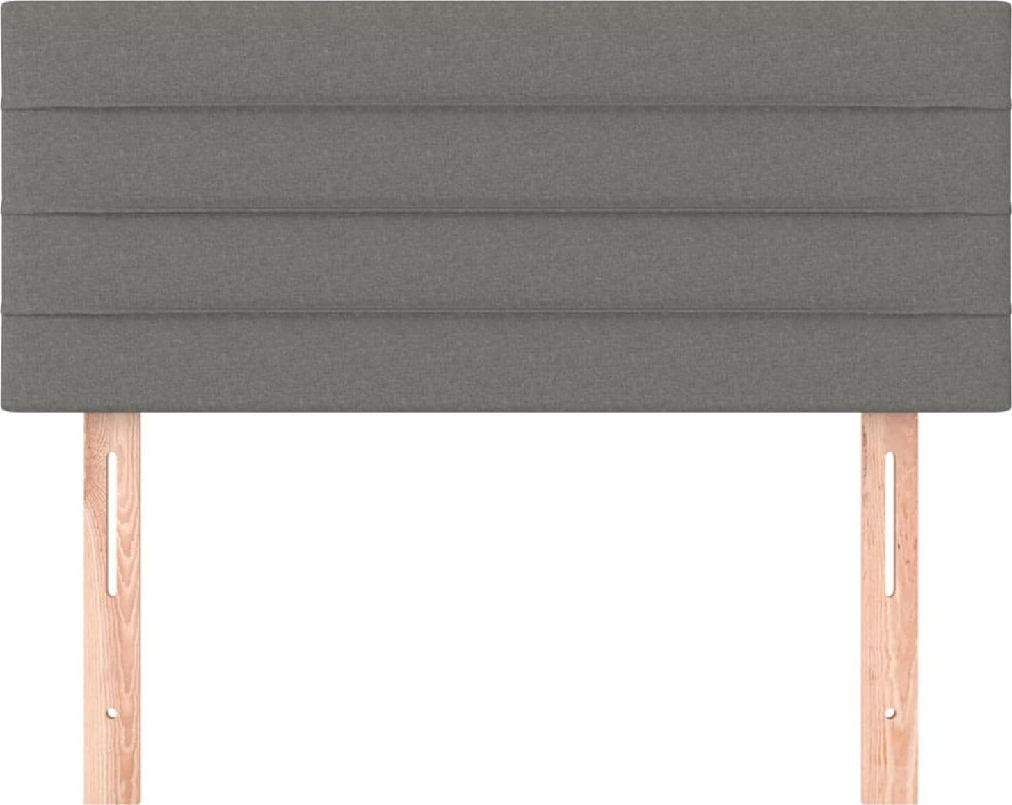 vidaXL Testiera Grigio Scuro 100x5x78/88 cm in Tessuto | Modello 346131 | Dimensioni 105.00 × 85.00 × 10.00 cm | EAN 8720287149750, altezza regolabile, tessuto 100% poliestere, legno ingegnerizzato, larice massello e schiuma - 3