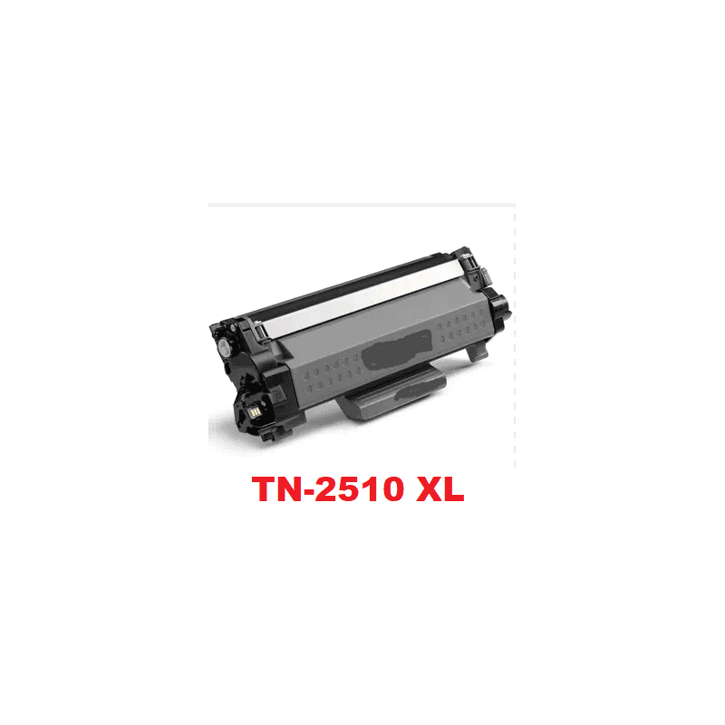 Toner Compatibile Brother TN2510XL Nero ad Alta Capacità con Chip, Resa fino a 3.000 Pagine, per Brother DCP-L2620DW/L2627DWXL/L2660DW, HL-L2400DW/L2445DW e MFC-L2800DW/L2827DWXL/L2860DW, EAN 8435490655904