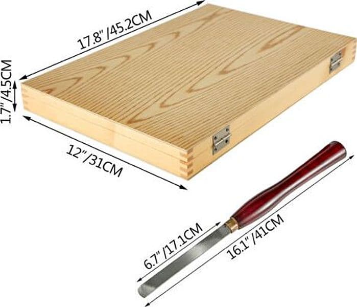 VEVOR Utensili di Tornitura per Legno 8 pezzi Set di Scalpelli per Legno con Lama in Acciaio ad Alta velocita HSS con Custodia, Impugnatura Comoda, per Progetti di Intaglio di Mobili | Dimensioni 45.00 × 30.00 × 10.00 cm - 2