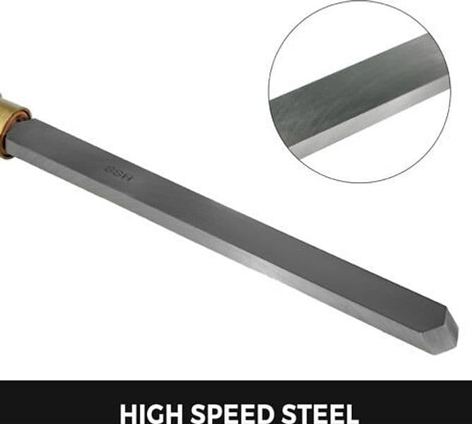 VEVOR Utensili di Tornitura per Legno 8 pezzi Set di Scalpelli per Legno con Lama in Acciaio ad Alta velocita HSS con Custodia, Impugnatura Comoda, per Progetti di Intaglio di Mobili | Dimensioni 45.00 × 30.00 × 10.00 cm - 3
