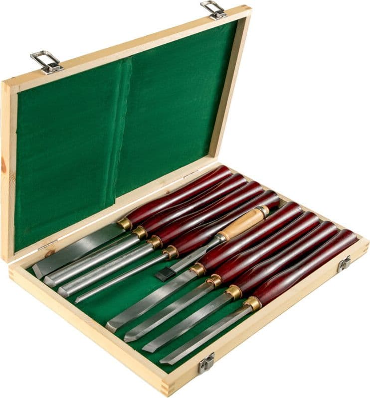 VEVOR Utensili di Tornitura per Legno 8 pezzi Set di Scalpelli per Legno con Lama in Acciaio ad Alta velocita HSS con Custodia, Impugnatura Comoda, per Progetti di Intaglio di Mobili | Dimensioni 45.00 × 30.00 × 10.00 cm - 5