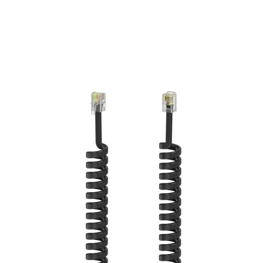 Hama 201150 Cavo Telefonico per Cornetta a Spirale, 4P4C con 2 Connettori RJ10, Lunghezza 1,5 m, Ricambio per Telefoni Fissi | Modello 00201150 | Genere del connettore 1: Maschio | Genere del connettore 2: Maschio