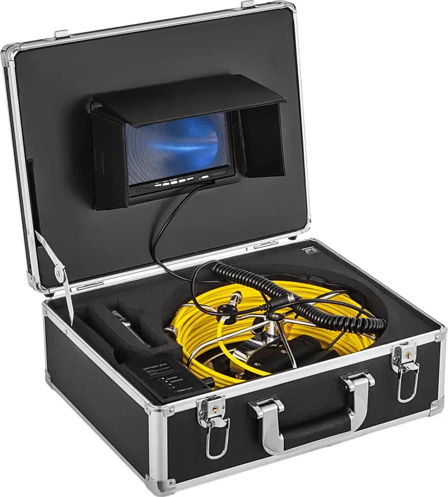VEVOR 20M 7" Telecamera deIspezione Moracle Telecamera deIspezione per Tubo FognarioTelecamera deIspezione LCD | Dimensioni 50.00 × 40.00 × 25.00 cm | VEVOR GDTCY20M7YC000001, cavo 20 m, camera IP68 12 LED, schermo 7 pollici, autonomia 6 ore - 2