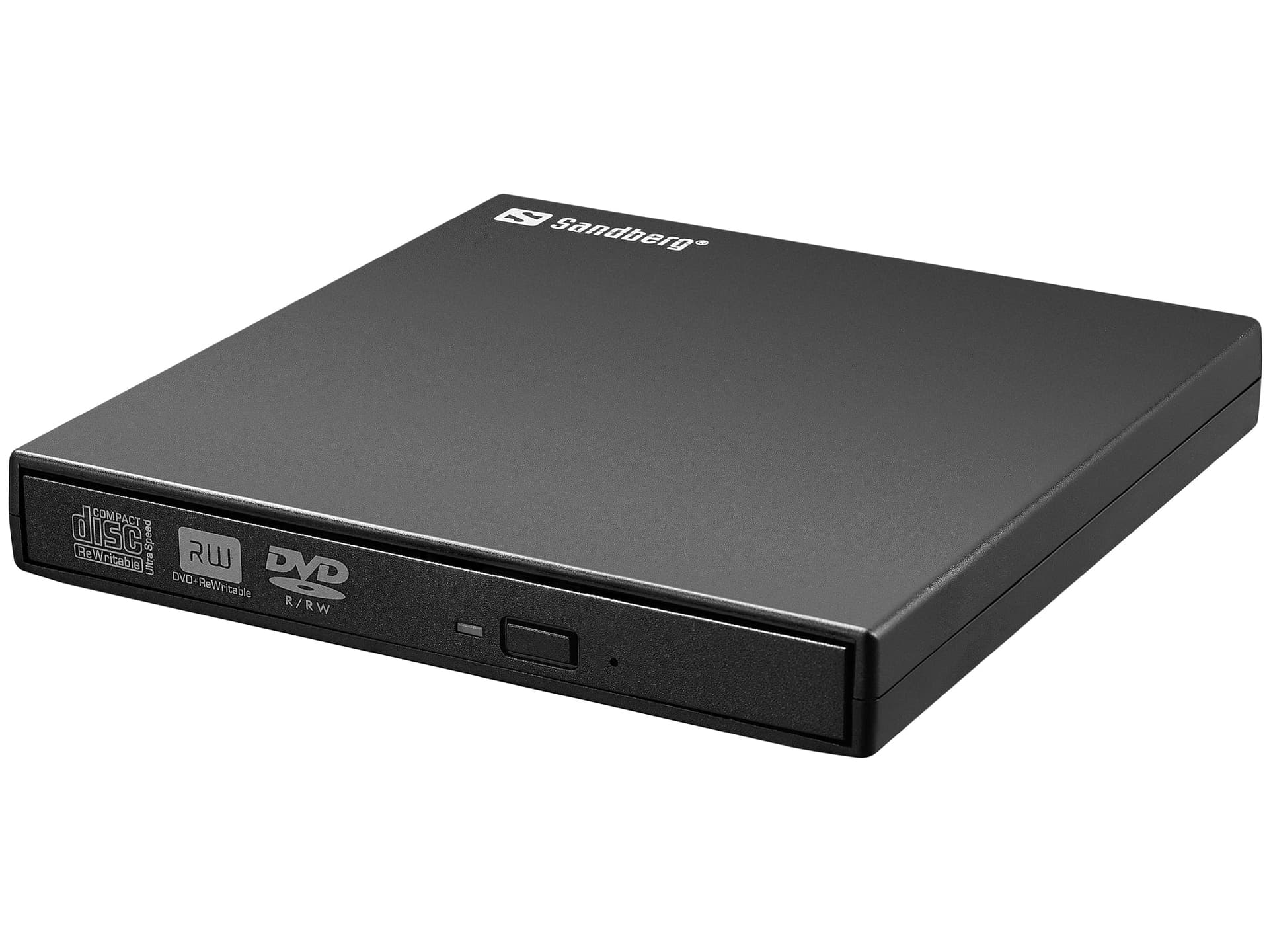 Sandberg USB Mini DVD Burner 133-66 Masterizzatore DVD/CD Esterno USB 2.0, Alimentazione USB, Nero | Masterizzatore DVD Super Multi per desktop e laptop, velocità DVD 8x e CD 24x, dimensioni 135 x 138 x 18,8 mm e peso 300 g - 3