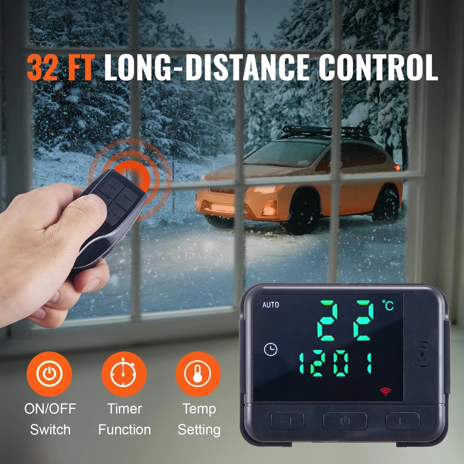 Riscaldatore d'Aria Diesel All-in-One per Auto Camper Camion RV 12V 8KW Temperatura Regolabile 8℃-36℃ Controllo Bluetooth, Riscaldatore da Parcheggio per Auto Consumo di Carburante 0,16-0,62L/h | Dimensioni 55.00 × 35.00 × 40.00 cm - 3