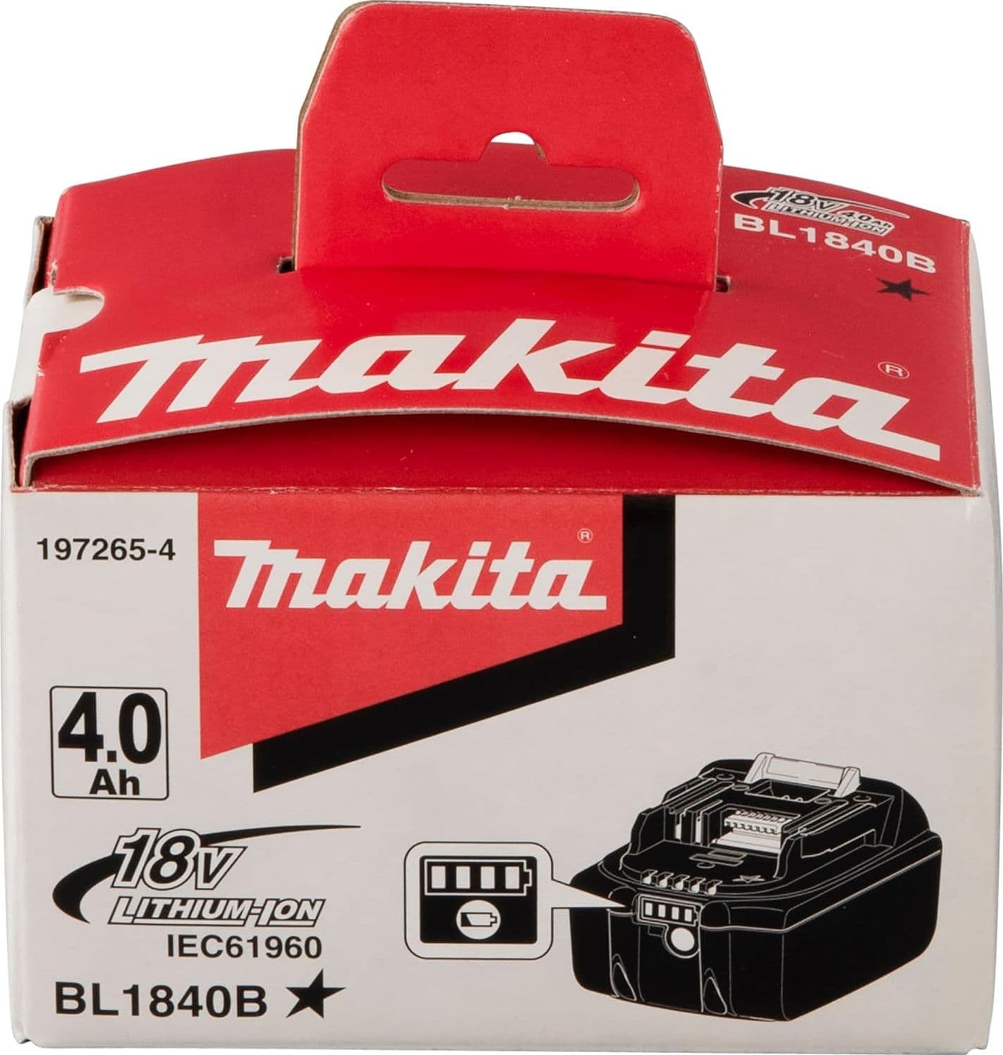 Makita BL1840B 197265-4 Akku 18V / 4,0AH Li-Ion | Dimensioni 15.00 × 10.00 × 8.00 cm - 3