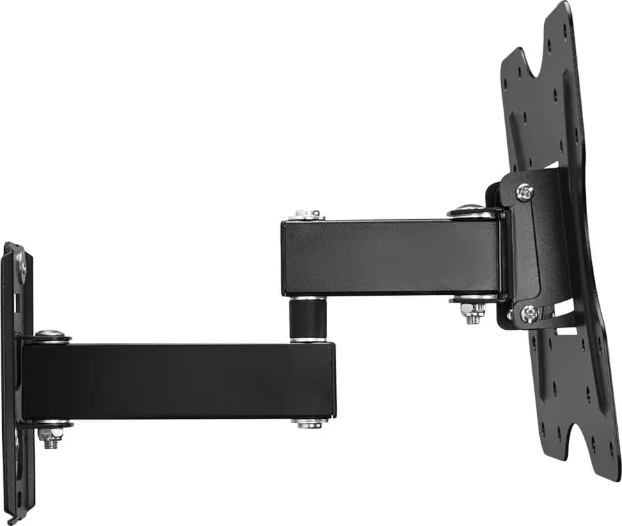 Vultech BTV-2342LITE Supporto TV da Parete Orientabile per Schermi da 23 a 42 Pollici, VESA fino a 200×200 mm, Portata 20 kg | Braccio a 3 snodi, rotazione 180°, inclinazione da -10° a +3°, distanza parete 5,6-29,5 cm, acciaio nero - 2