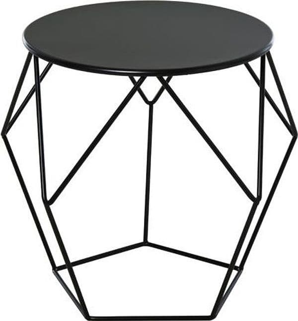 HOMCOM Tavolino da Caffè Salotto Design Nordico Minimalista Geometrico Ampio Piano, Acciaio, 54x54x44cm | Modello 833-564 | Dimensioni 54.00 × 54.00 × 44.00 cm | HOMCOM 833-564, tavolino nero in acciaio 54 x 54 x 44 cm, 3 kg, portata 20 kg - 6