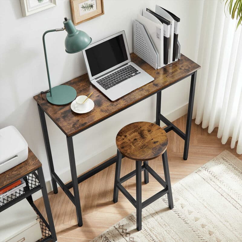 Vasagle Tavolo da bar + 2 sgabelli - LBT219B01V1 | Dimensioni 100.00 × 70.00 × 20.00 cm - 4