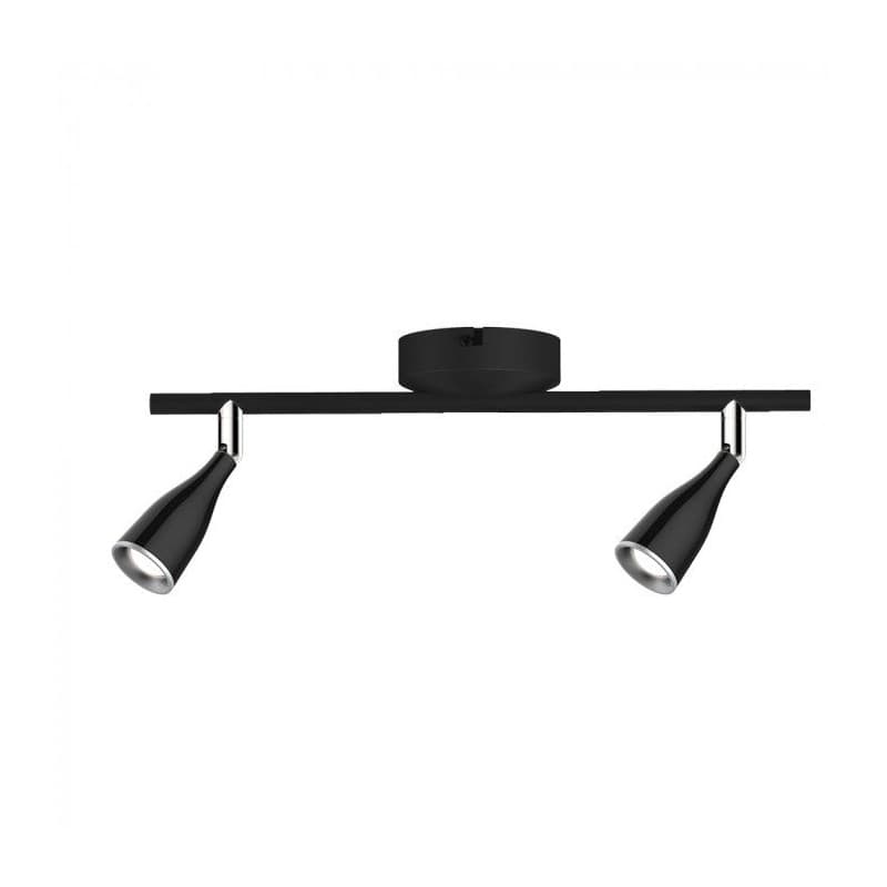 V-TAC VT-810 SKU 8267 Lampada LED da Parete Nera da 9 W e 3000 K, Doppia Testa Orientabile per Illuminazione Interna, Corpo Compatto con Grado di Protezione IP20, Applique Moderna da Interno, EAN 3800157627177 - 3