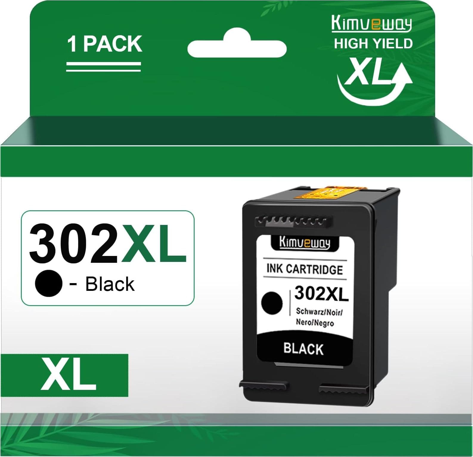 Cartuccia Compatibile Rigenerata per HP 302XL Nero F6U68AE, Inchiostro Nero ad Alta Capacita 15 ml fino a 480 Pagine, per HP DeskJet 1110, 2130 e 3630, HP Envy 4520 e HP OfficeJet 3830, 4650 e Serie 5200, EAN 0700443247610 - 4
