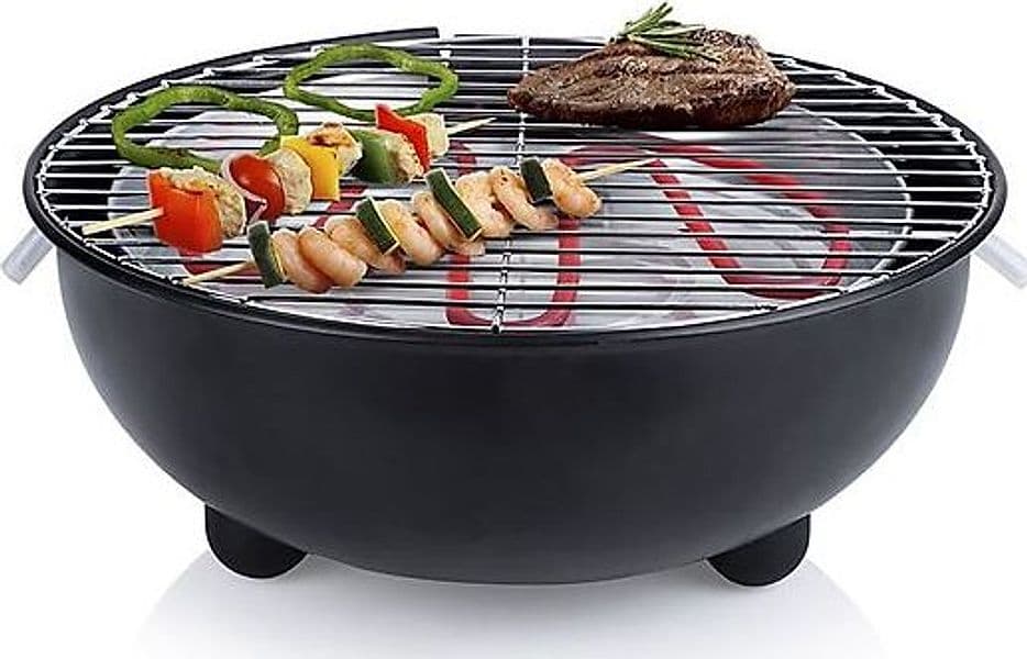 Tristar BQ-2880 Barbecue Elettrico da Tavolo 1250 W con Griglia Rotonda da 30 cm, Struttura in Metallo Nero, Griglia Regolabile in Altezza, Vaschetta Raccogli Grasso, Facile da Pulire, EAN 8713016036124 - 3