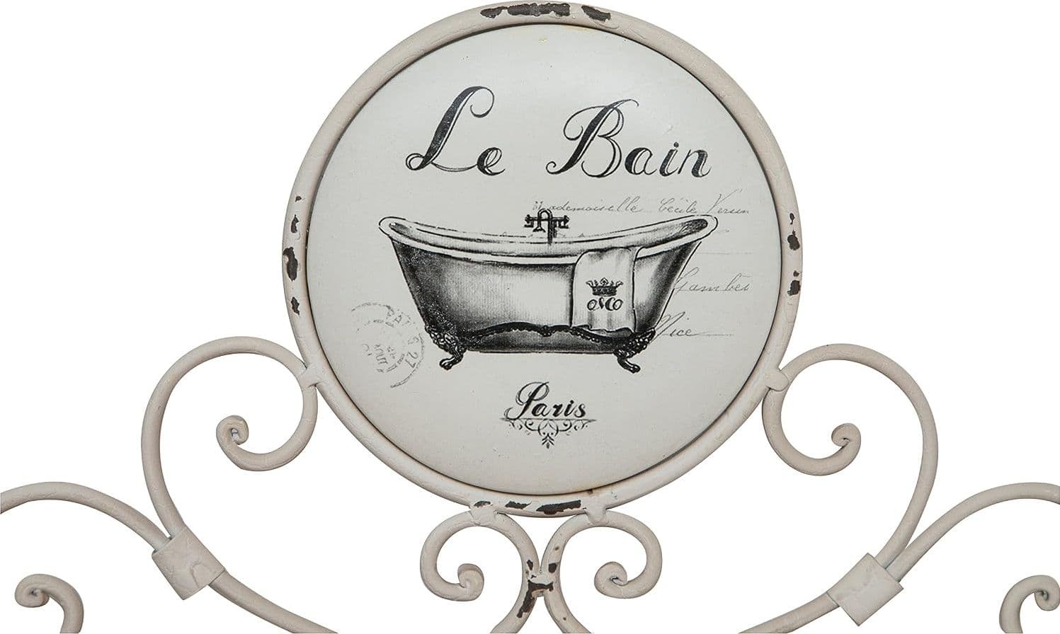 Dell Appendiabiti da Parete 30x25x6 cm | Attaccapanni da Muro in Ferro | 3 Ganci Appendiabiti Shabby Chic | Appendiabiti Ingresso | Dimensioni 35.00 × 30.00 × 10.00 cm - 4
