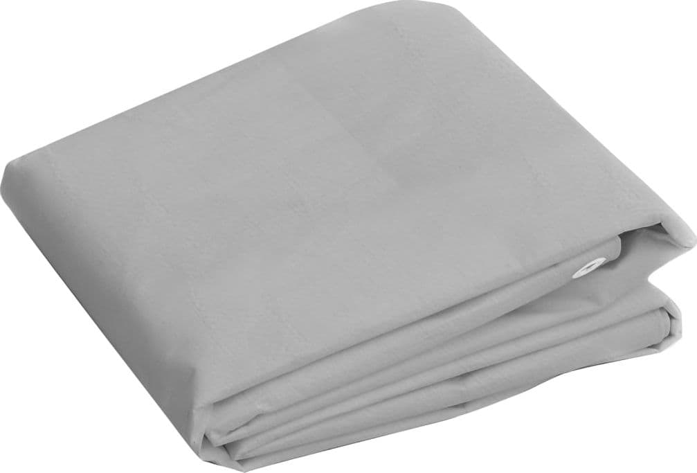 vidaXL 151509 Telone Grigio 6 × 12 m in Polietilene HDPE da 260 g/m², Robusto e Resistente all’Acqua, Occhielli in Alluminio ogni 50 cm su Angoli e Bordi, per Mobili da Giardino, Materiali da Costruzione, Coperture Temporanee e Campeggio - 3