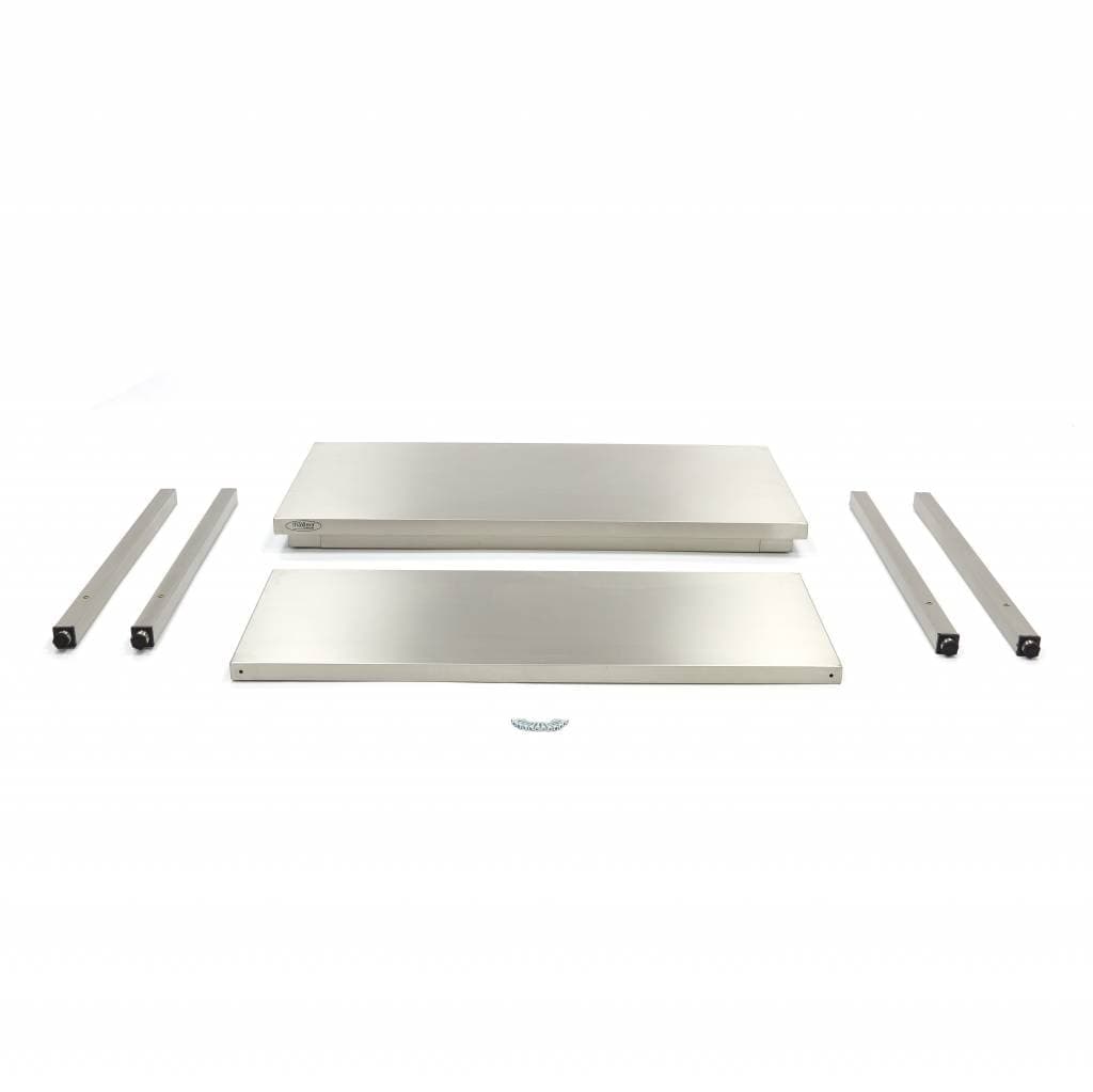 Maxima 09300965 Tavolo da Lavoro Professionale Deluxe in Acciaio Inox con Ripiano Inferiore, Piano Rinforzato da 160 x 60 cm, Gambe Regolabili 85-90 cm, Portata 150-200 kg, Senza Alzatina, Peso 26,1 kg - 3