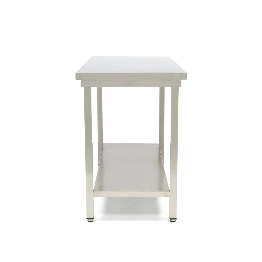 Maxima 09300965 Tavolo da Lavoro Professionale Deluxe in Acciaio Inox con Ripiano Inferiore, Piano Rinforzato da 160 x 60 cm, Gambe Regolabili 85-90 cm, Portata 150-200 kg, Senza Alzatina, Peso 26,1 kg - 4