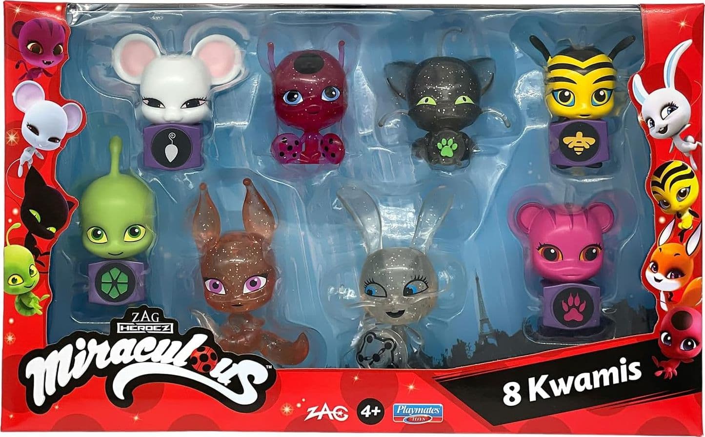 Bandai Miraculous Pack 8 Figurine Kwami da Collezione, Mini Personaggi Magici della Serie Animata Ladybug con Tikki, Plagg e Altri Kwami, Set per Ricreare Scene e Inventare Storie, Adatto al Gioco e alla Decorazione della Cameretta - 2