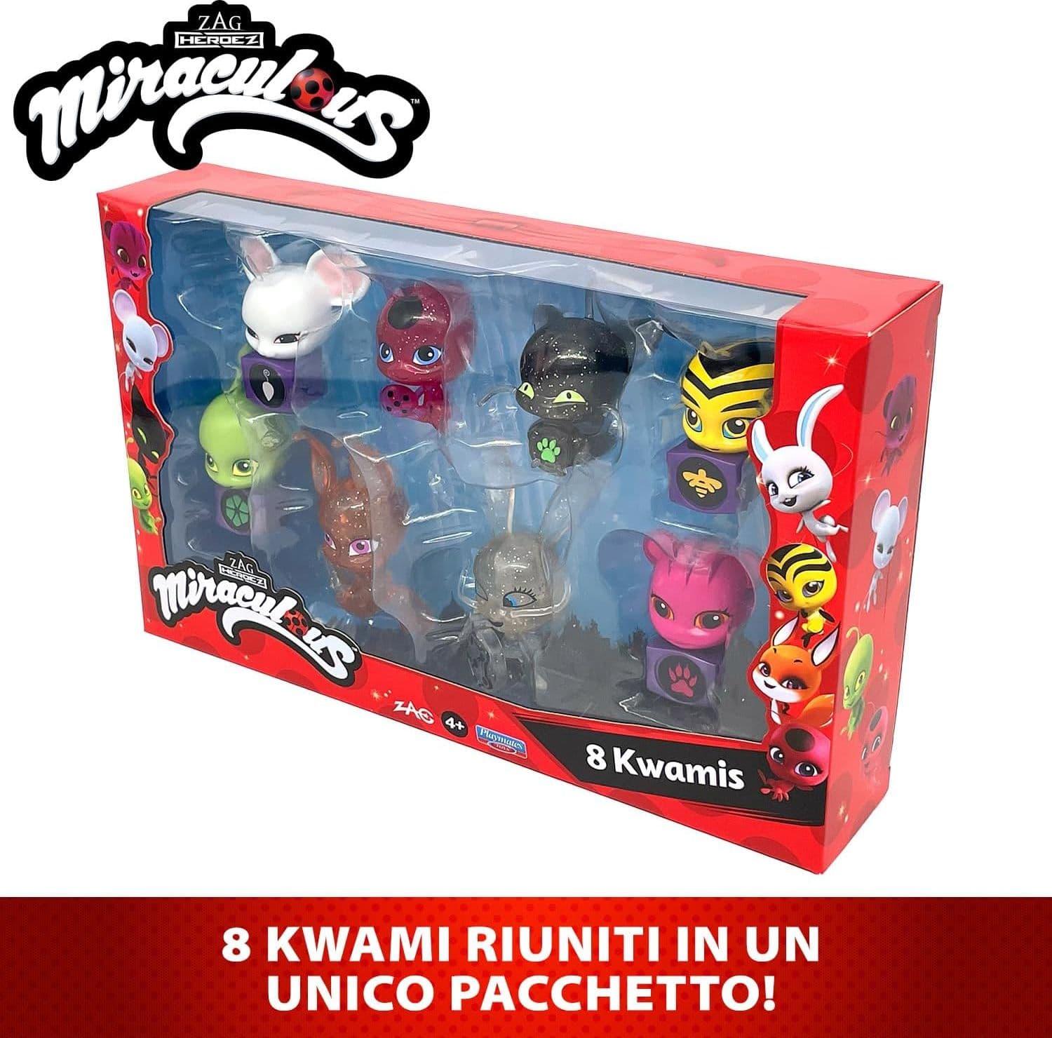 Bandai Miraculous Pack 8 Figurine Kwami da Collezione, Mini Personaggi Magici della Serie Animata Ladybug con Tikki, Plagg e Altri Kwami, Set per Ricreare Scene e Inventare Storie, Adatto al Gioco e alla Decorazione della Cameretta - 5