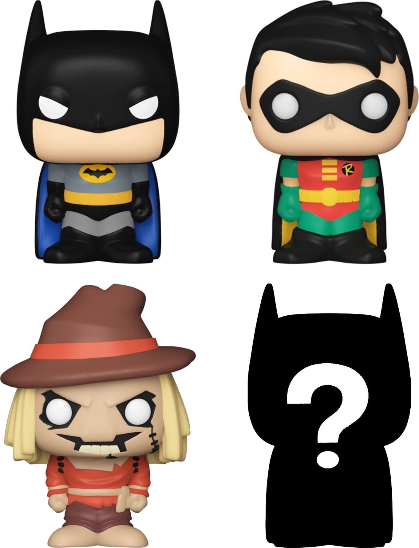 Funko Bitty Pop! DC Comics Serie 1 Display EMEA da 12 Confezioni 4-Pack, Contiene 3 Pack Batman, 3 Batman Adam West, 3 Harley Quinn e 3 The Joker, Mini Figure in Vinile Alte 2,3 cm con 3 Personaggi Visibili e 1 Soggetto Misterioso, Modello 76339 - 2