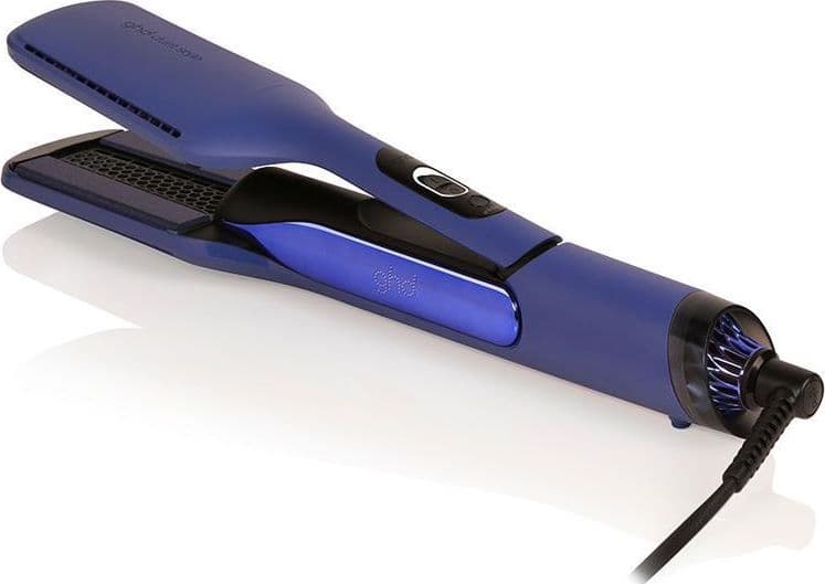 ghd Duet Style Colour Crush Piastra Asciugacapelli 2 in 1 Elemental Blue Edizione Limitata, Tecnologia Air-fusion con 4 Lamelle Intelligenti, Modalità Shine Shot a 185 °C per Capelli Asciutti e Pochette Termoresistente Coordinata - 2