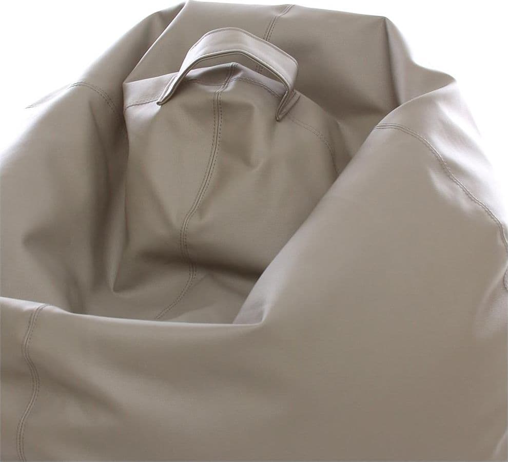 FURIA Superba Poltrona Sacco da 80 cm in Poliestere ed Ecopelle, Ergonomica, Durevole e Impermeabile, Adatta per Interni ed Esterni, Relax in Casa, Giardino o Piscina, Colore Grigio | Dimensioni 85.00 × 85.00 × 90.00 cm | EAN 8002319825222 - 2