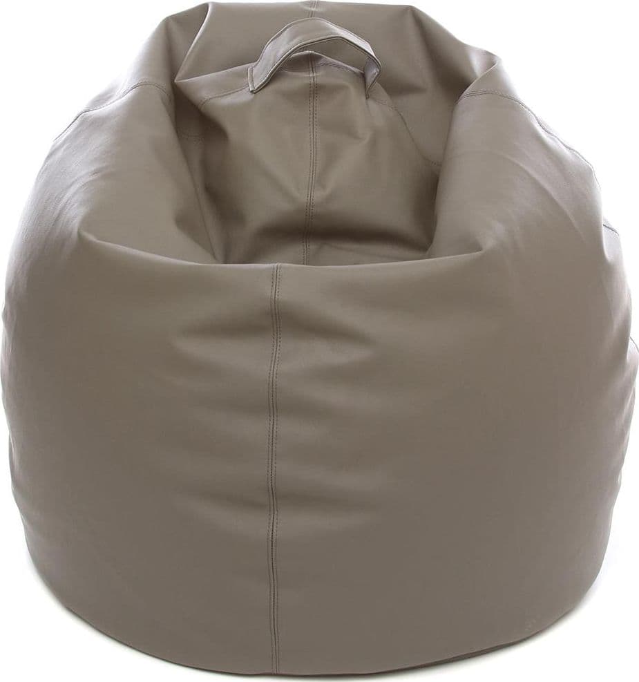 FURIA Superba Poltrona Sacco da 80 cm in Poliestere ed Ecopelle, Ergonomica, Durevole e Impermeabile, Adatta per Interni ed Esterni, Relax in Casa, Giardino o Piscina, Colore Grigio | Dimensioni 85.00 × 85.00 × 90.00 cm | EAN 8002319825222 - 3