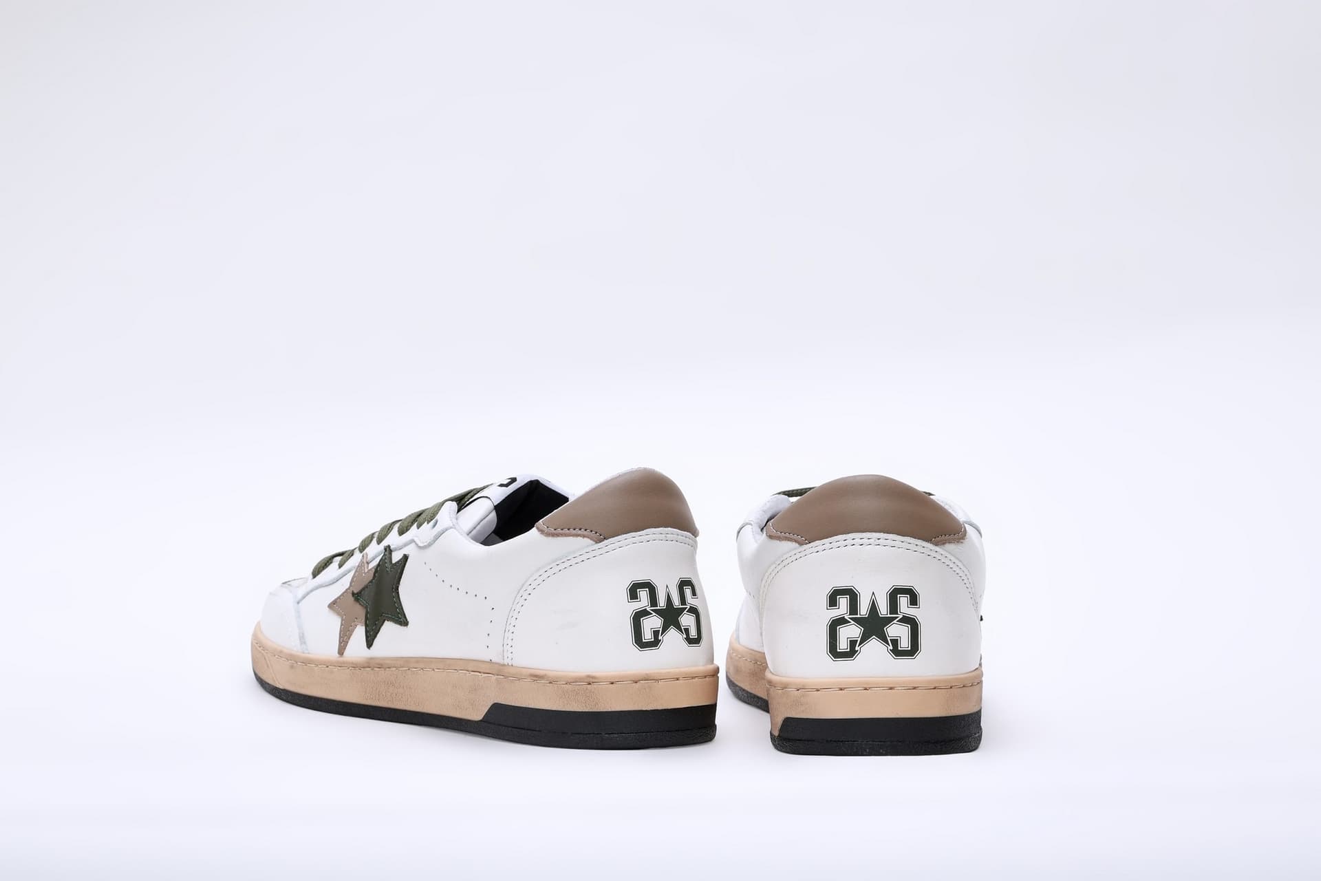 2Star sneakers uomo Week bianco-taupe-green 2SU5239 227 - 2