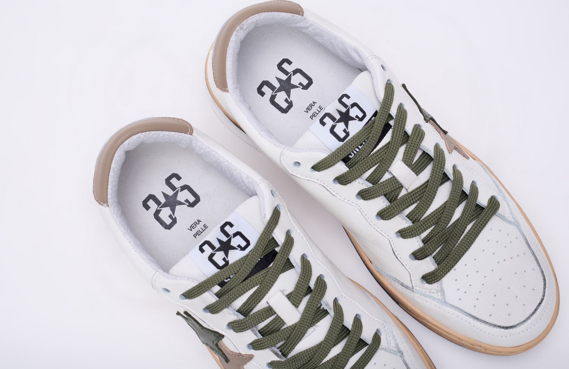2Star sneakers uomo Week bianco-taupe-green 2SU5239 227 - 3