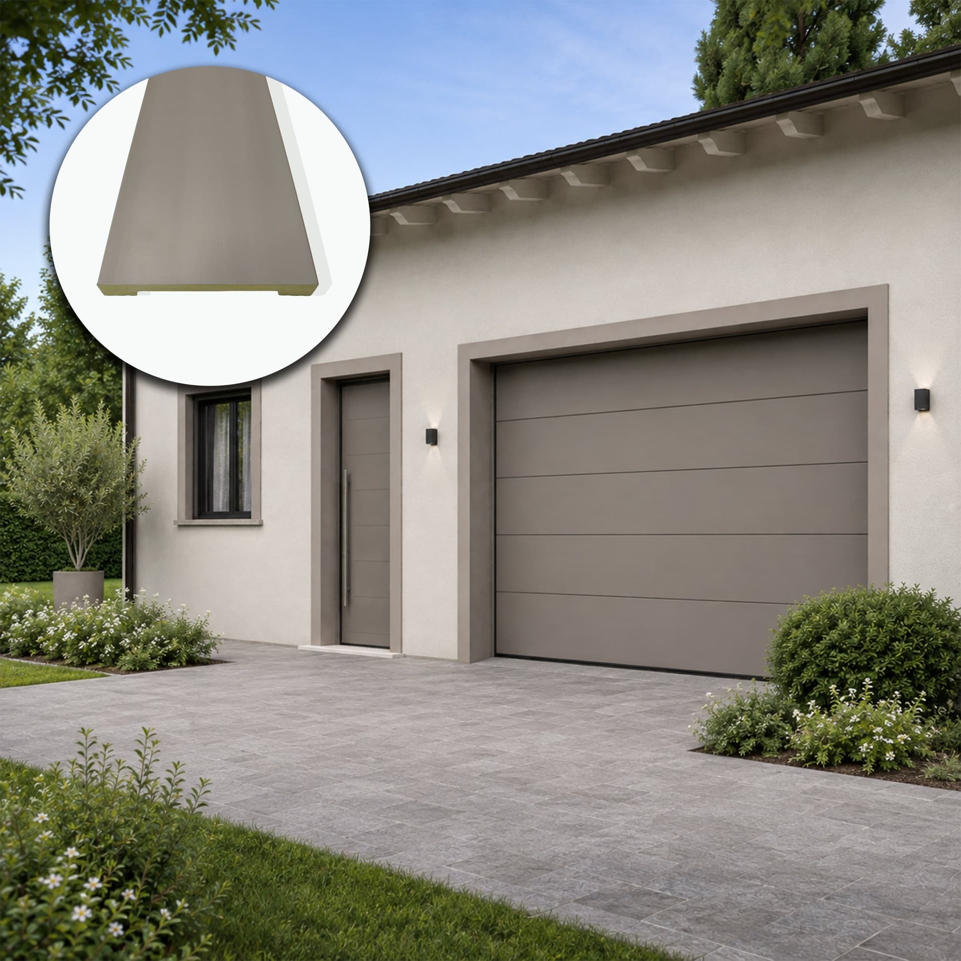 Cornice per Esterno in Polimero HPS 120x16x2500 mm – JH16 – Venduta al Metro Lineare - 2