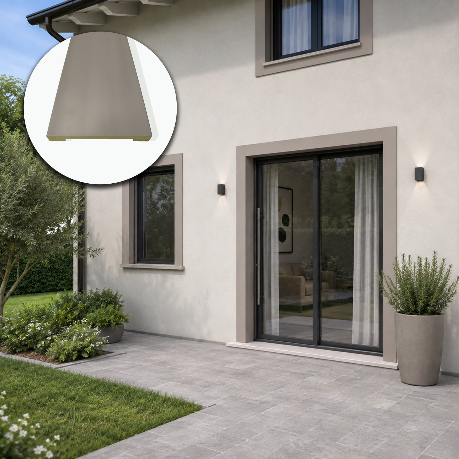 Cornice per Esterno in Polimero HPS 120x16x2500 mm – JH16 – Venduta al Metro Lineare - 3