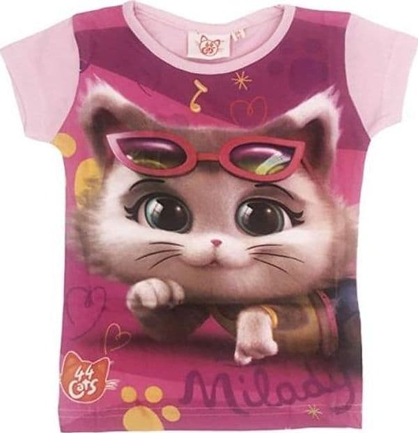 T-shirt 44 gatti bambina misura da 2 a 8 anni - 6