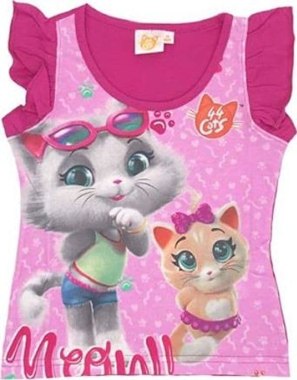 T-shirt 44 gatti bambina misura da 2 a 8 anni - 7