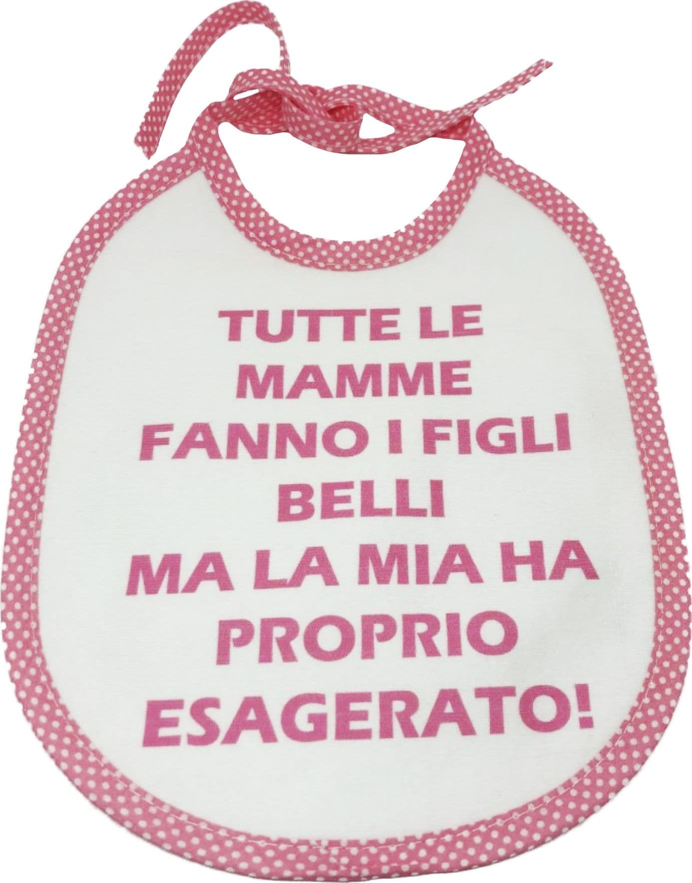 Bavaglini con scritte simpatiche bimbo bimba Made in Italy - 4
