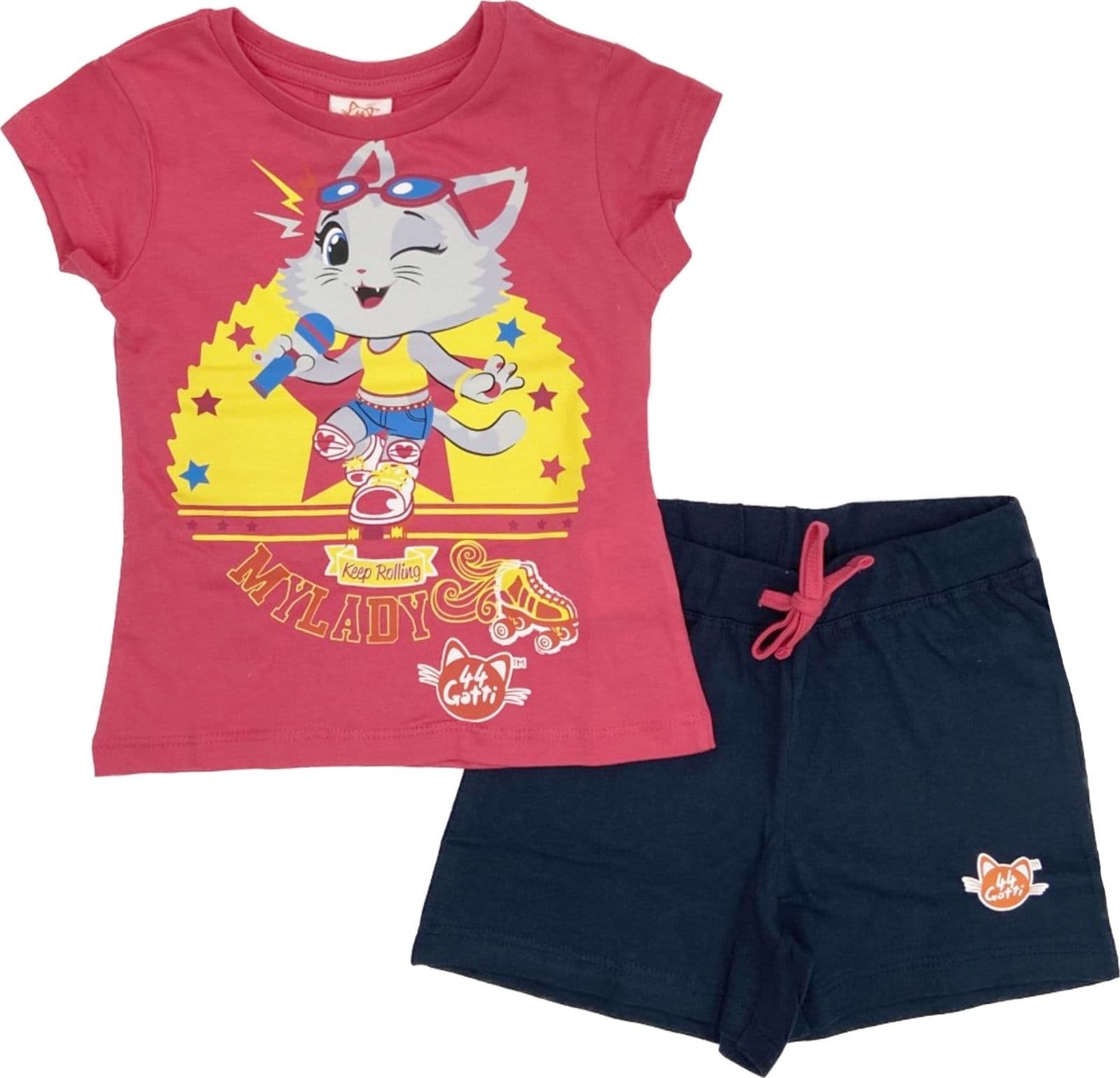 Completo 44 gatti T-shirt con pantaloncini da 3 a 7 anni - 2