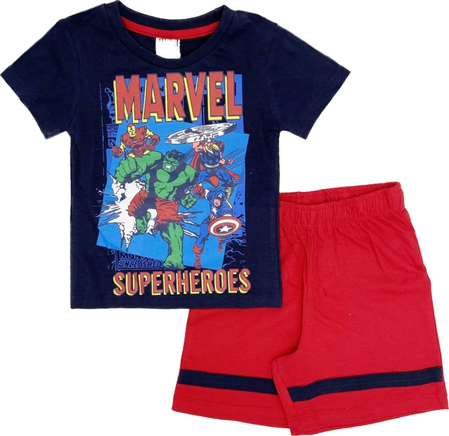 Completo T-shirt con Pantaloncino Avengers da 3 a 7 anni - 1
