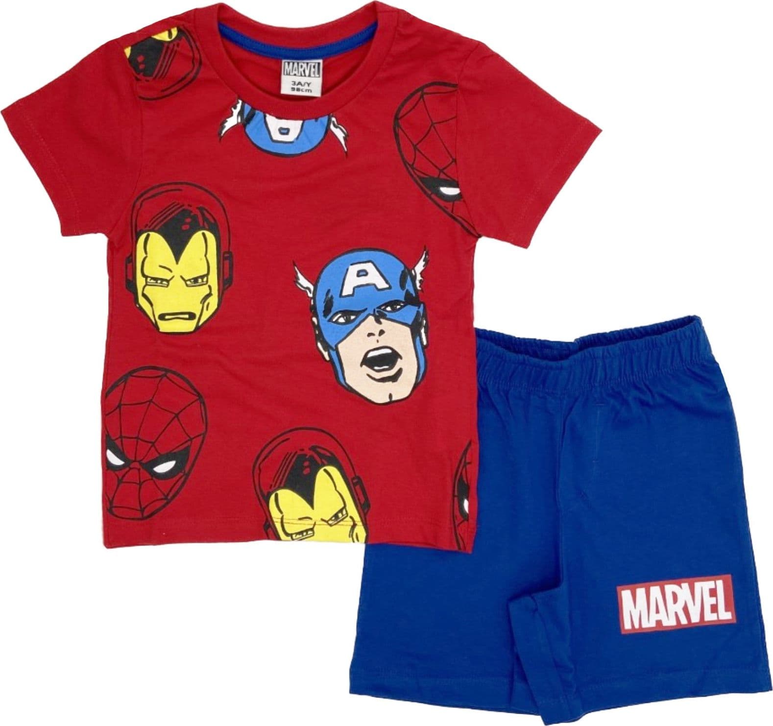 Completo T-shirt con Pantaloncino Avengers da 3 a 7 anni - 2