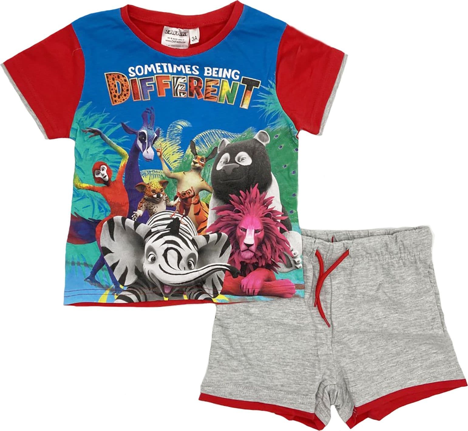 N. 2 Completi bambino Safari Maglietta con pantaloncini da 3 a 6 anni - 3