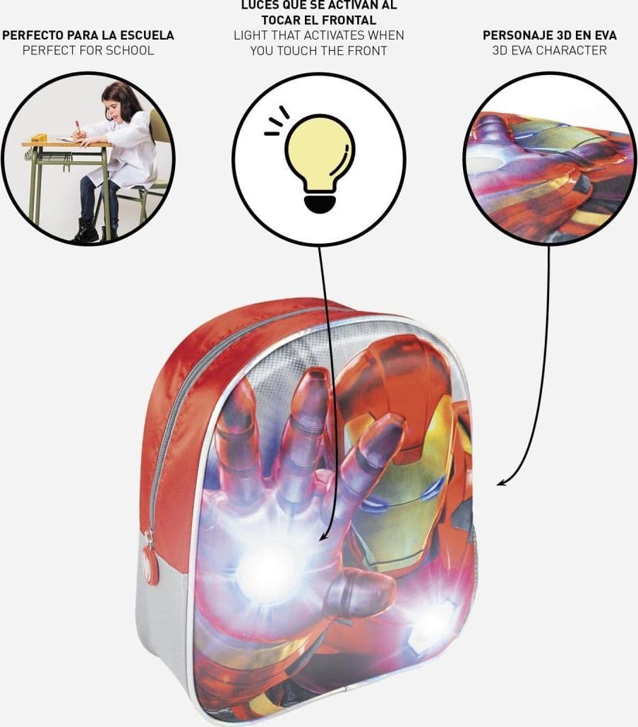 Zaino Iron Man con luci Novità - 5